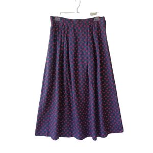 Apple Print Midi Vintage Skirt Bechamel 10P